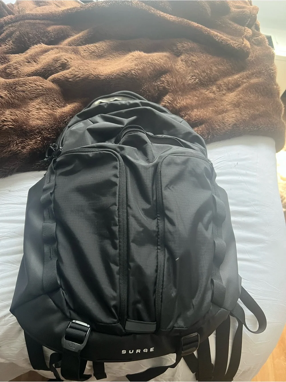 The North Face Surge Black Backpack